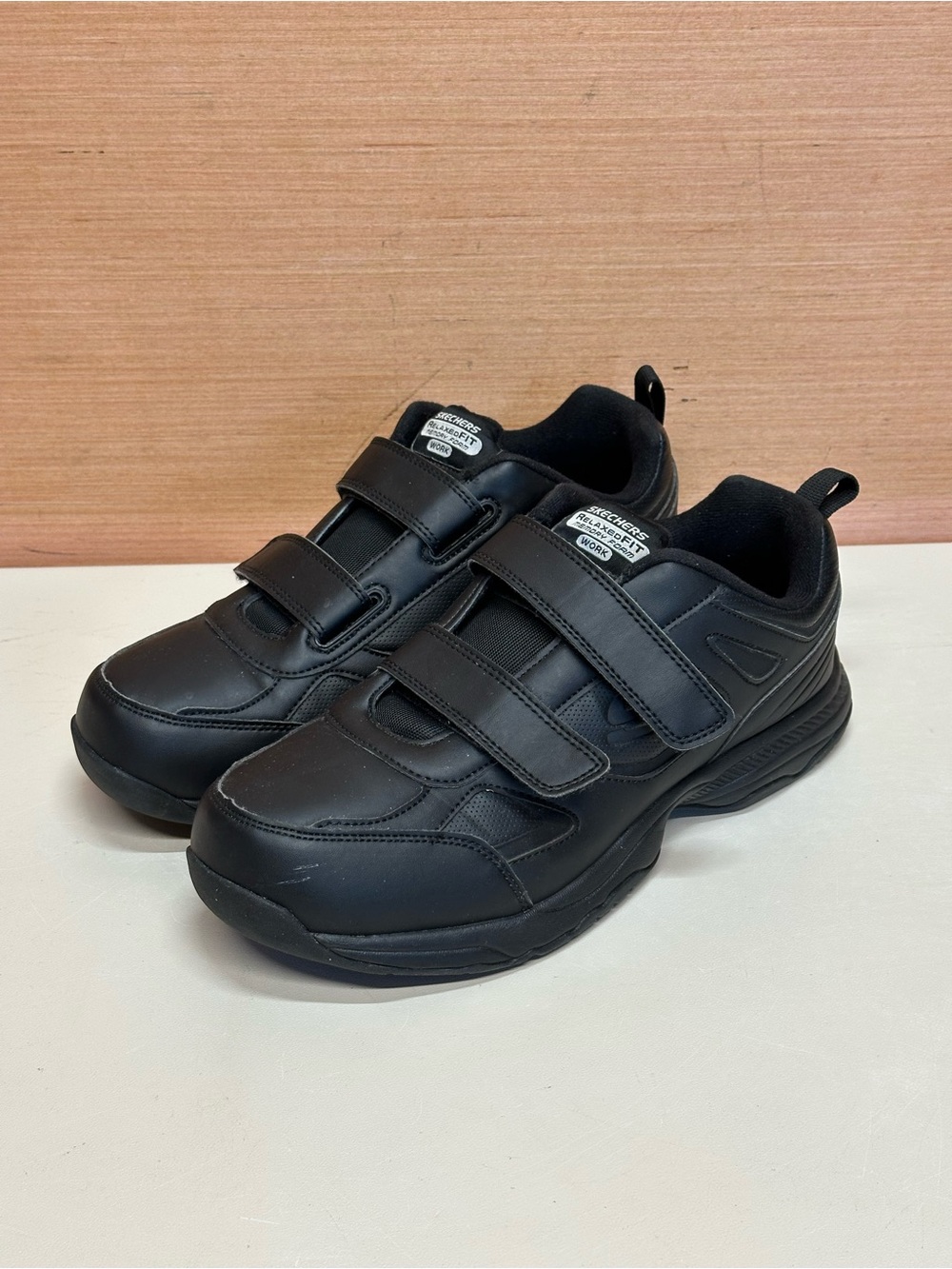 Skechers Black Dighton-Rolind Strap Work Shoes 200200WW Men's Size 10 4E Wide